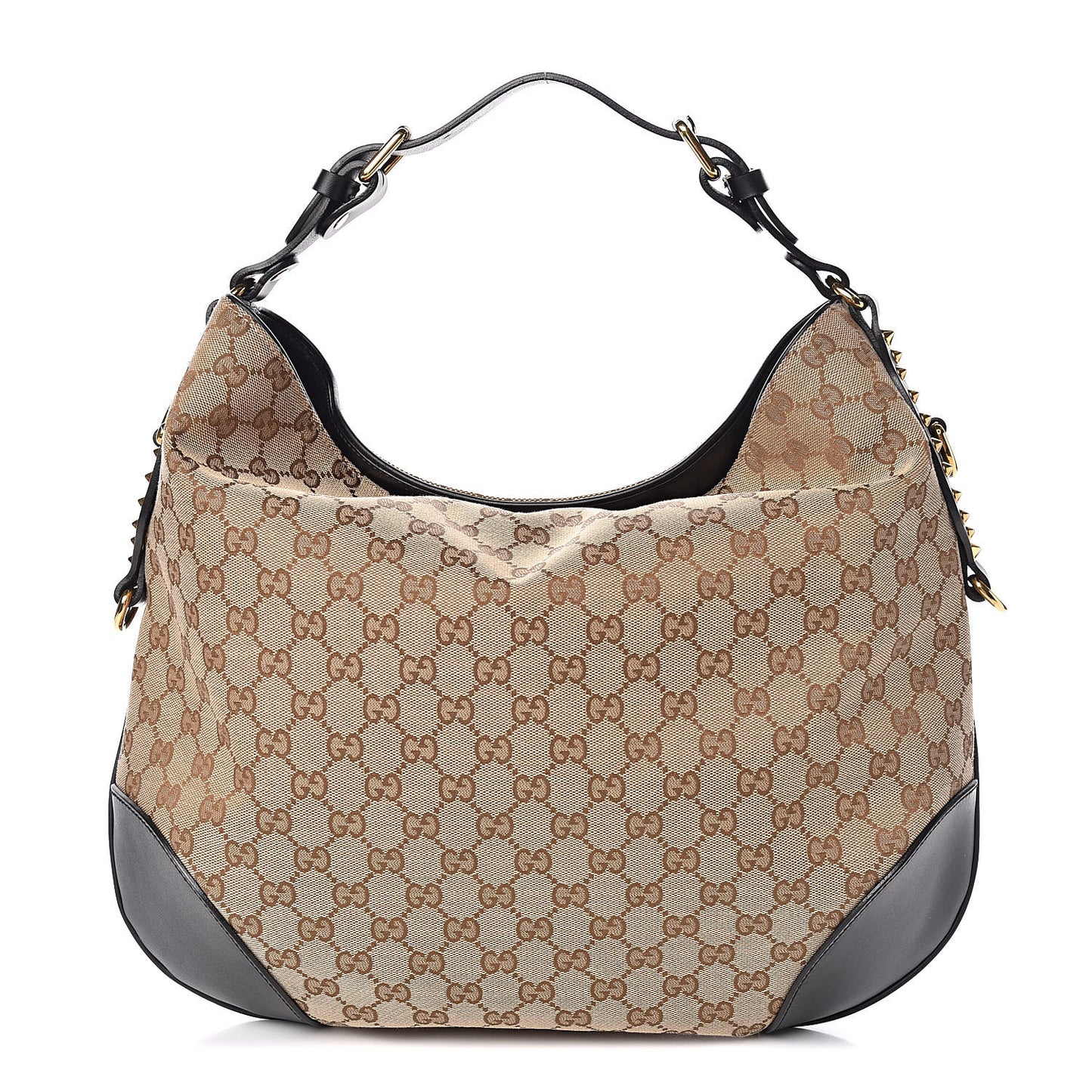 Monogram Medium Patti Stud Hobo Black