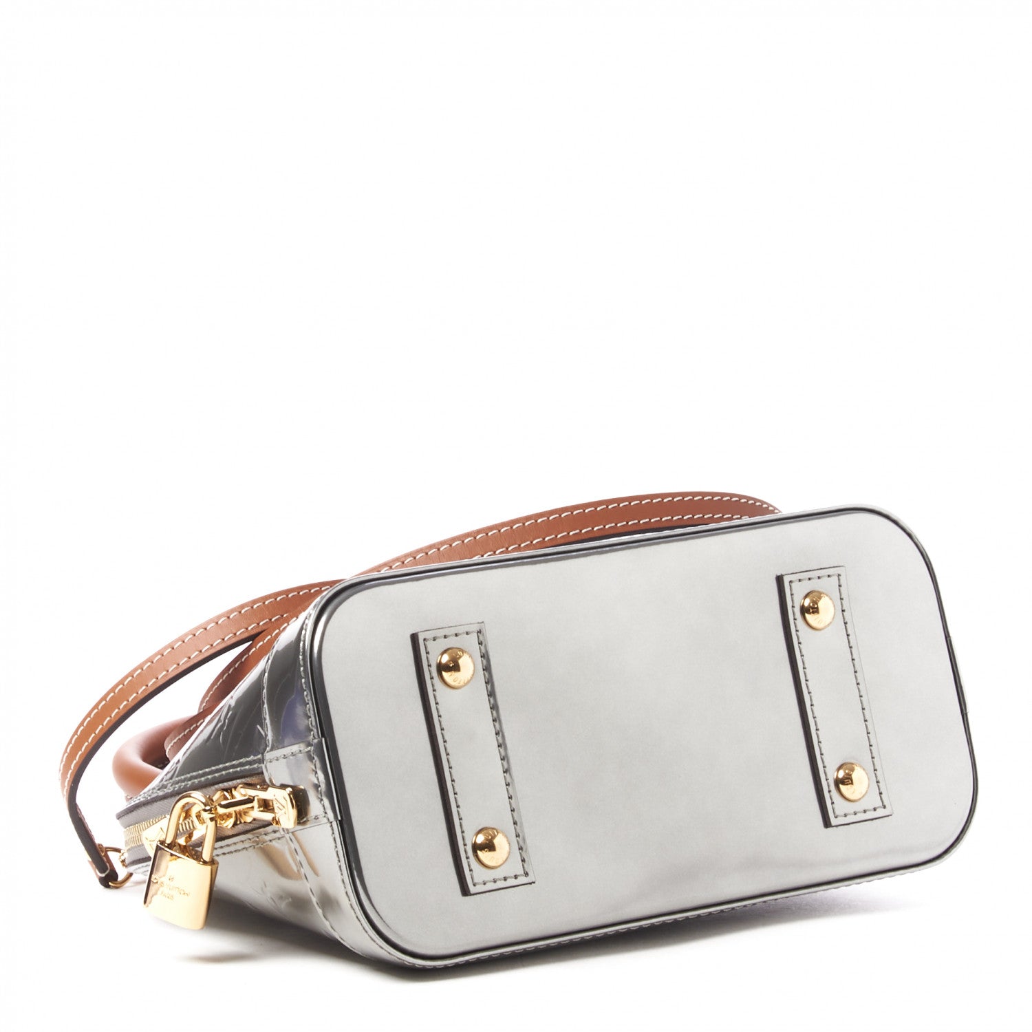 Louis Vuitton Vernis Alma BB Gris Metal 4 of 8
