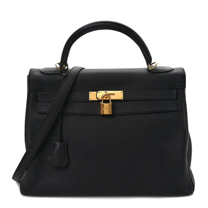 Hermes Togo Kelly Retourne 32 Black 1 of 9