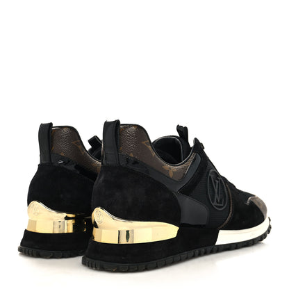 Louis Vuitton Suede Monogram Run Away Sneakers 37.5 Black 4 of 7