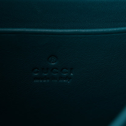 Gucci Velvet Matelasse GG Marmont Chain Wallet Pavone Cyan 8 of 15