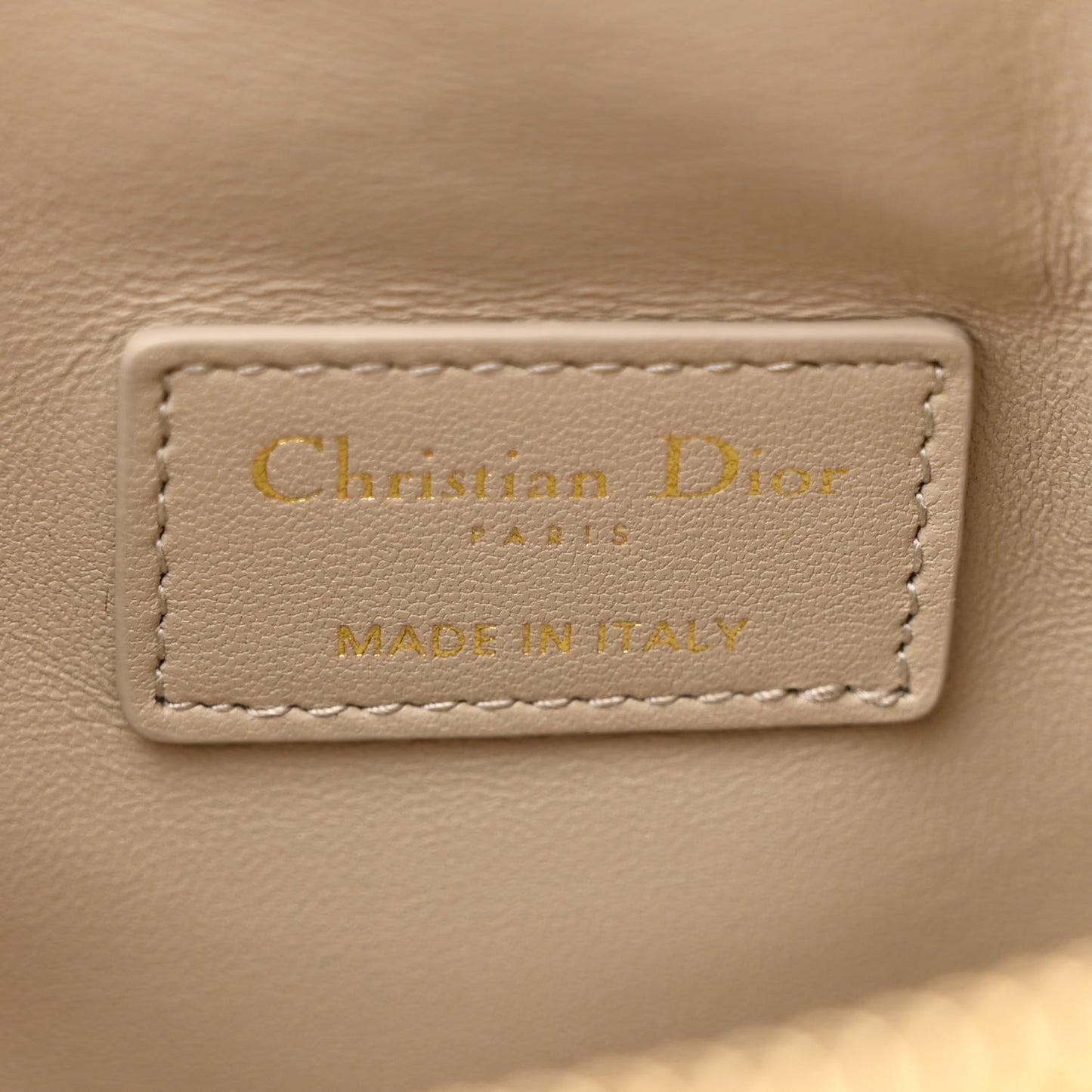 Calfskin Macrocannage Medium Diortravel Nomad Pouch Sand