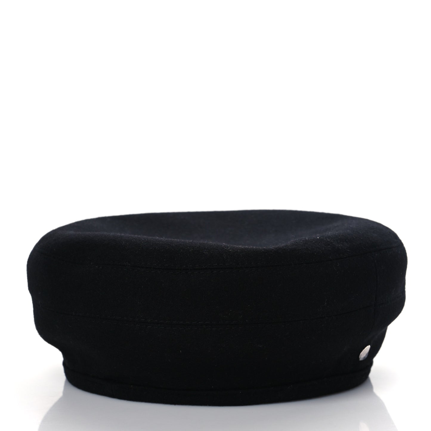 Cashmere Saint Honore Drap Beret 57 Black