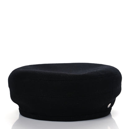 Hermes Cashmere Saint Honore Drap Beret 57 Black 4 of 7