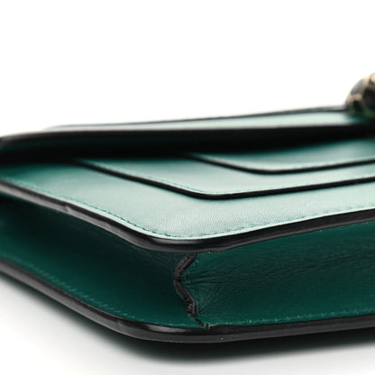 Bulgari Calfskin Serpenti Forever Flap Clutch Emerald Green 7 of 9