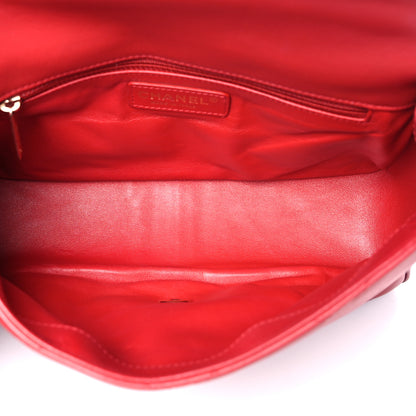 Chanel Lambskin Quilted Easy Carry Flap Red 5 of 12