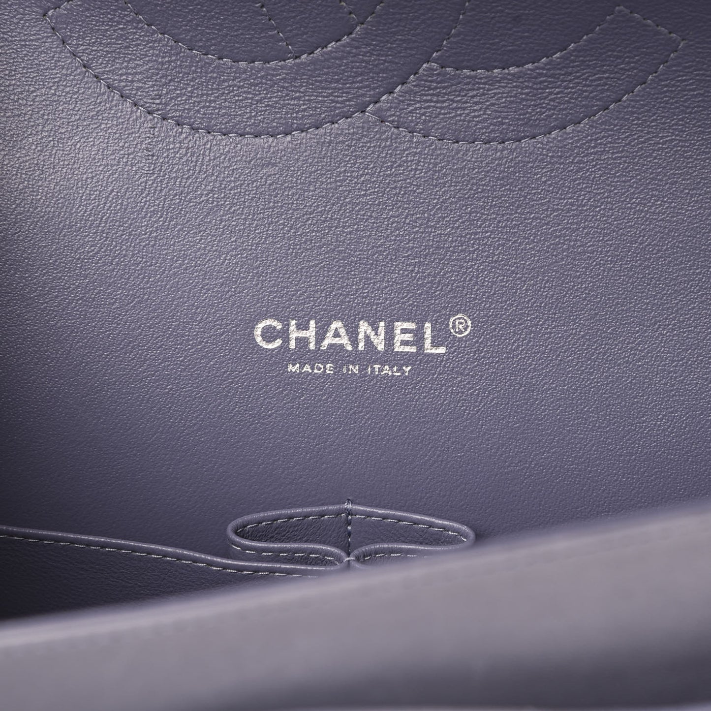 Lambskin Quilted Maxi Double Flap Light Blue