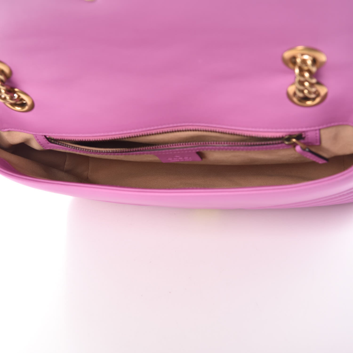 Gucci Calfskin Matelasse Medium GG Marmont Shoulder Bag Candy Mousse 5 of 9