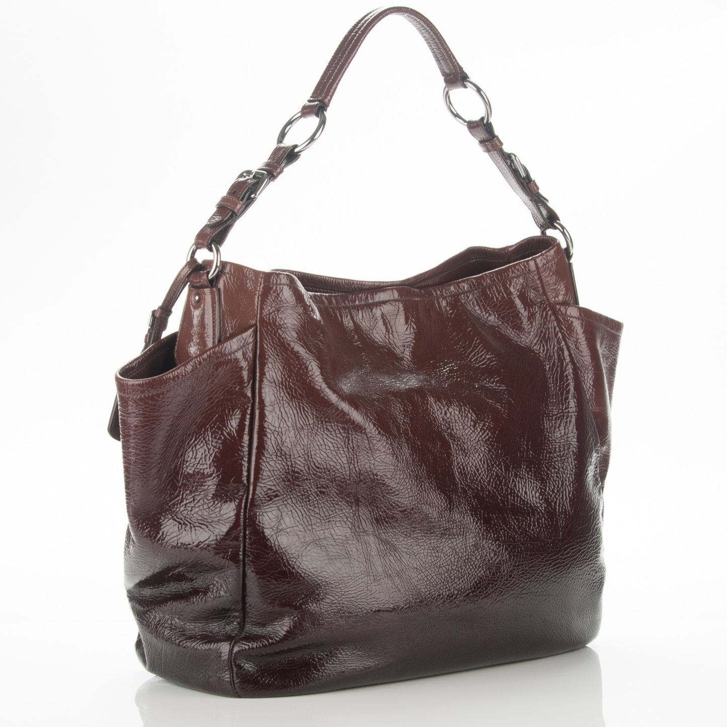Vernice Sfumata Shoulder Bag Lampone