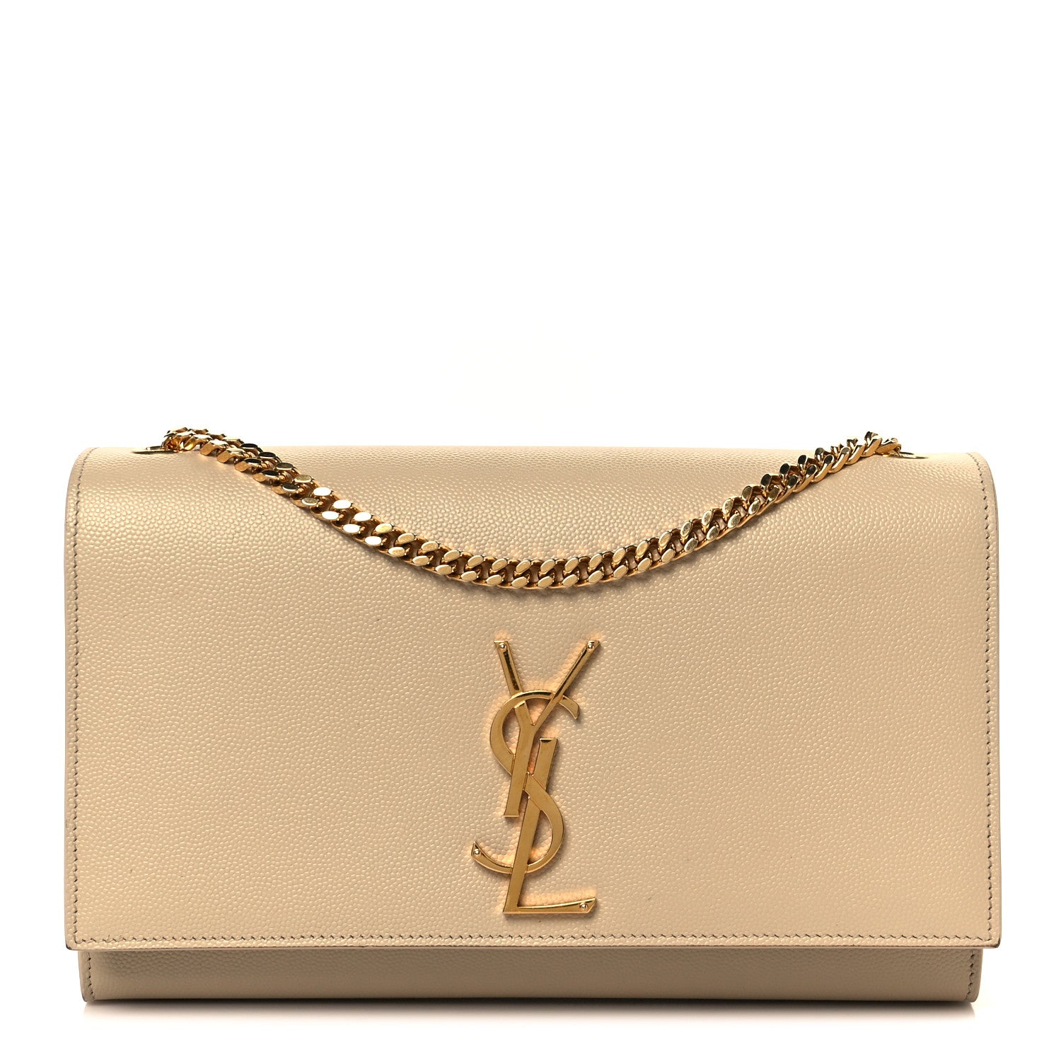 Saint Laurent Grain De Poudre Medium Monogram Kate Satchel Nude Powder 1 of 11