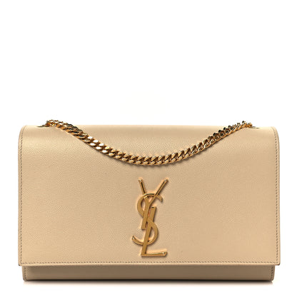Saint Laurent Grain De Poudre Medium Monogram Kate Satchel Nude Powder 1 of 11
