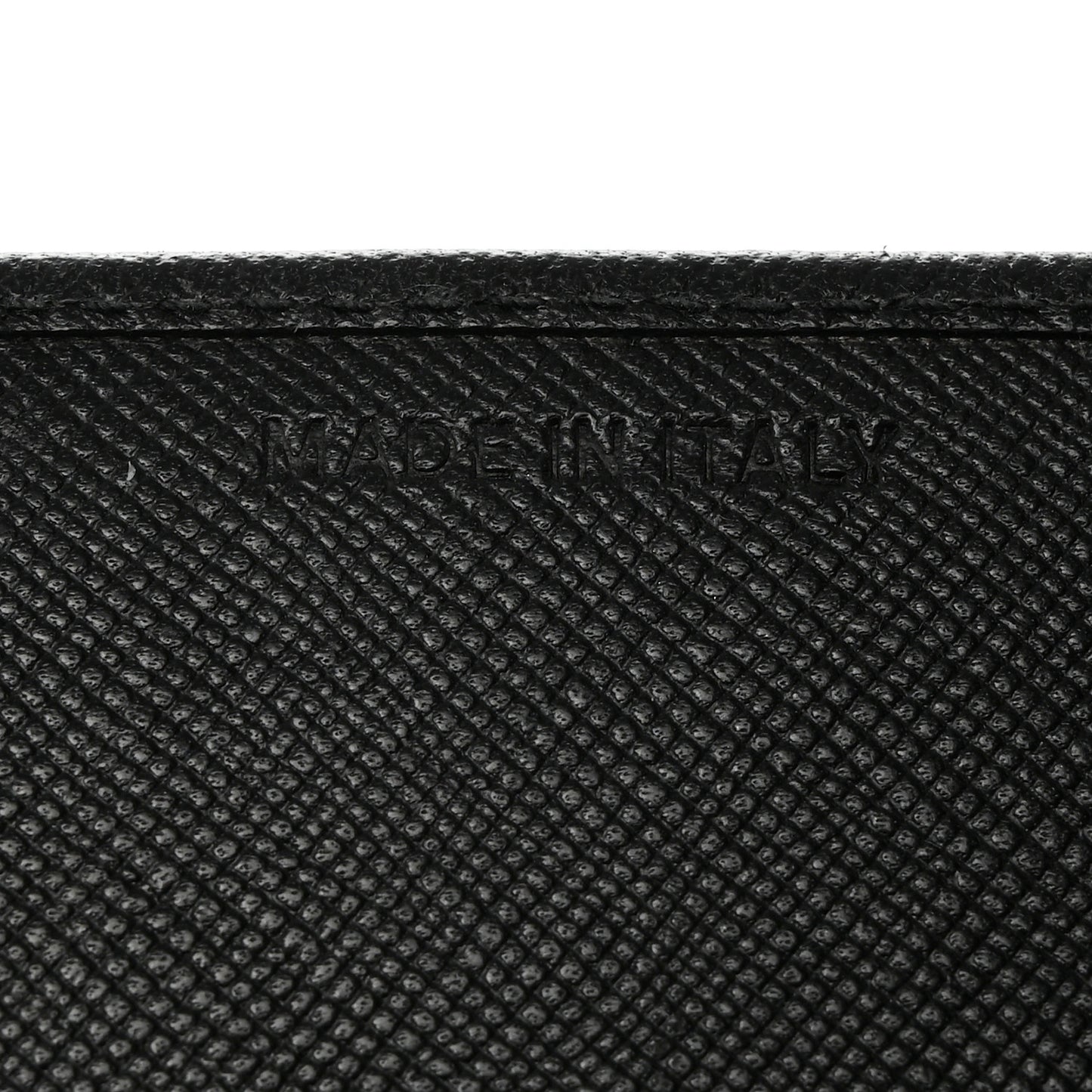 Saffiano Triangle Continental Flap Wallet Black