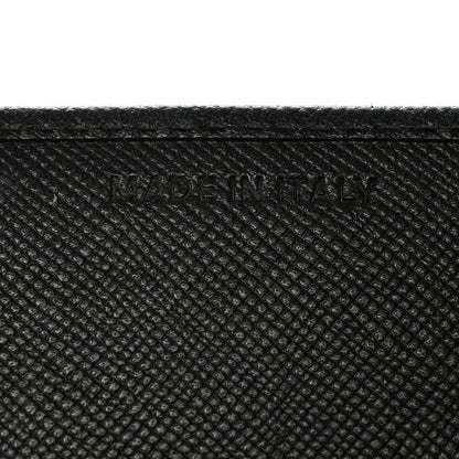 Prada Saffiano Triangle Continental Flap Wallet Black 7 of 8