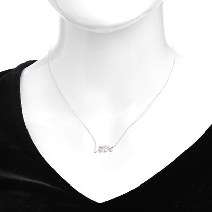 Tiffany Sterling Silver Paloma Picasso Graffiti Love Pendant Necklace 2 of 4