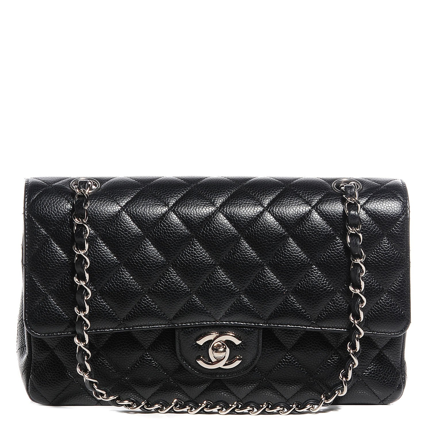 Chanel Caviar Quilted Medium Double Flap Black 1 of 8