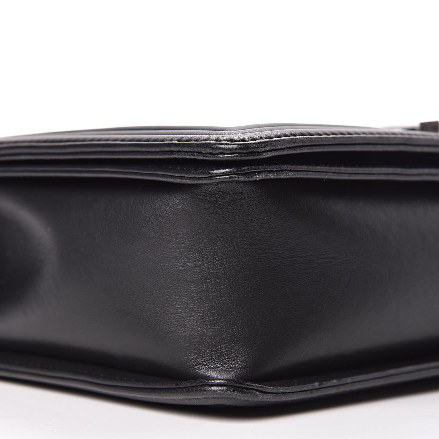 Lambskin Quilted Large Boy Flap Dark Grey