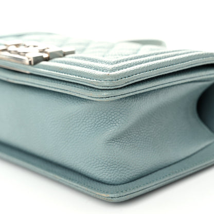 Chanel Caviar Quilted Small Boy Flap Light Blue 10 of 10