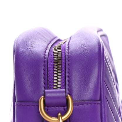 Gucci Calfskin Matelasse Small GG Marmont Chain Shoulder Bag Shine Purple 12 of 12