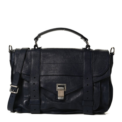 Proenza Schouler Lambskin Medium PS1 Satchel Navy 1 of 13
