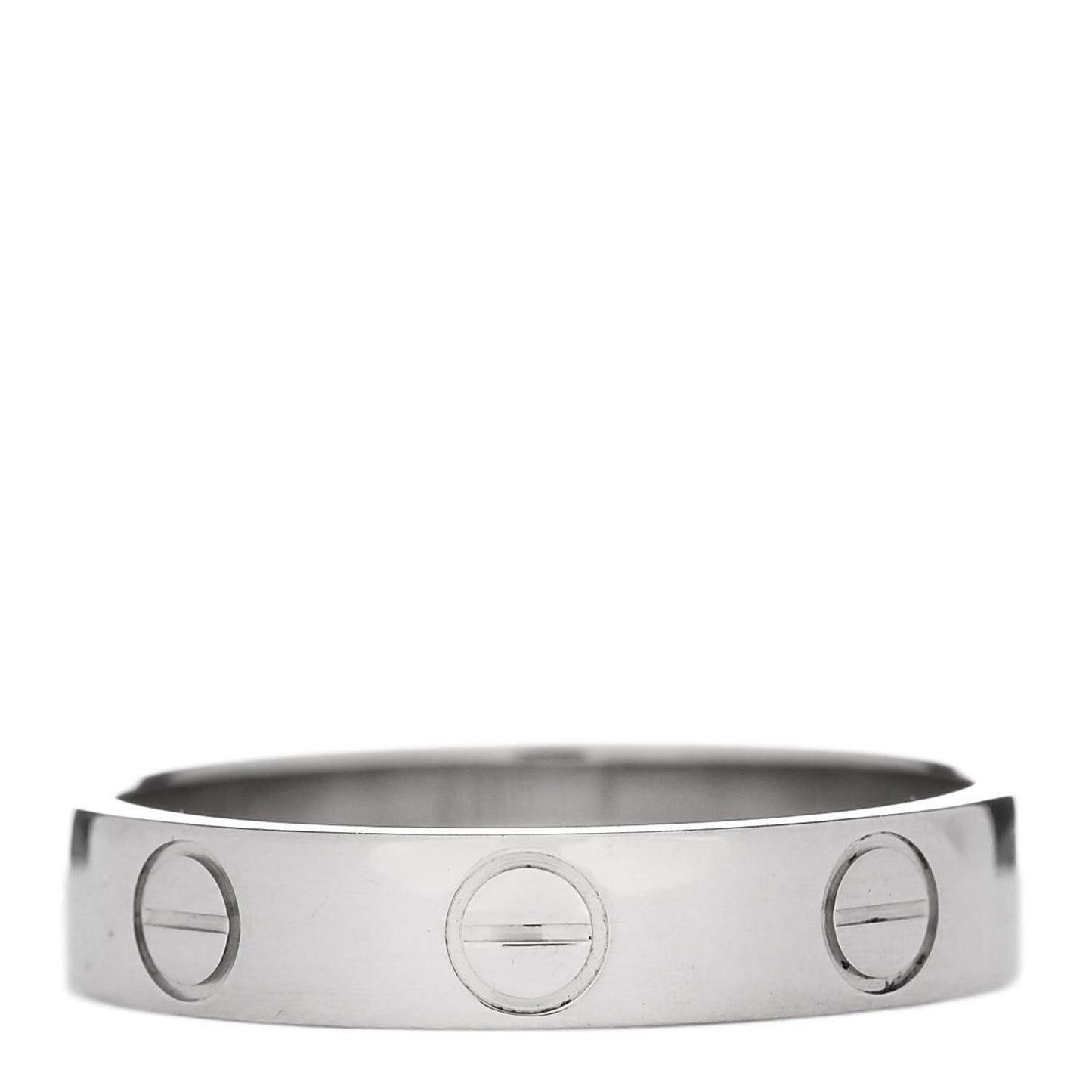 18K White Gold 3.5mm LOVE Wedding Band Ring 49 5