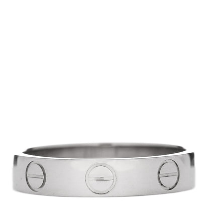 Cartier 18K White Gold 3.5mm LOVE Wedding Band Ring 49 5 3 of 5