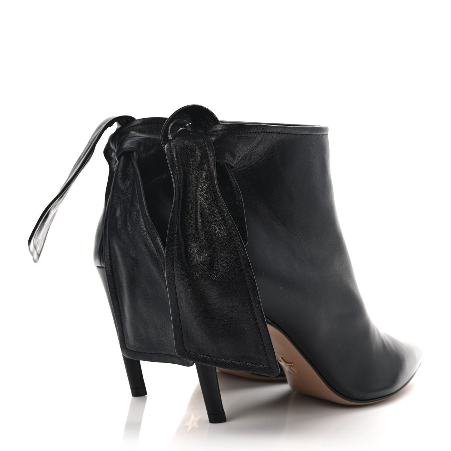 Lambskin La Belle D Bow Ankle Boots 36.5 Black