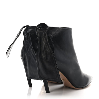 Christian Dior Lambskin La Belle D Bow Ankle Boots 36.5 Black 4 of 9