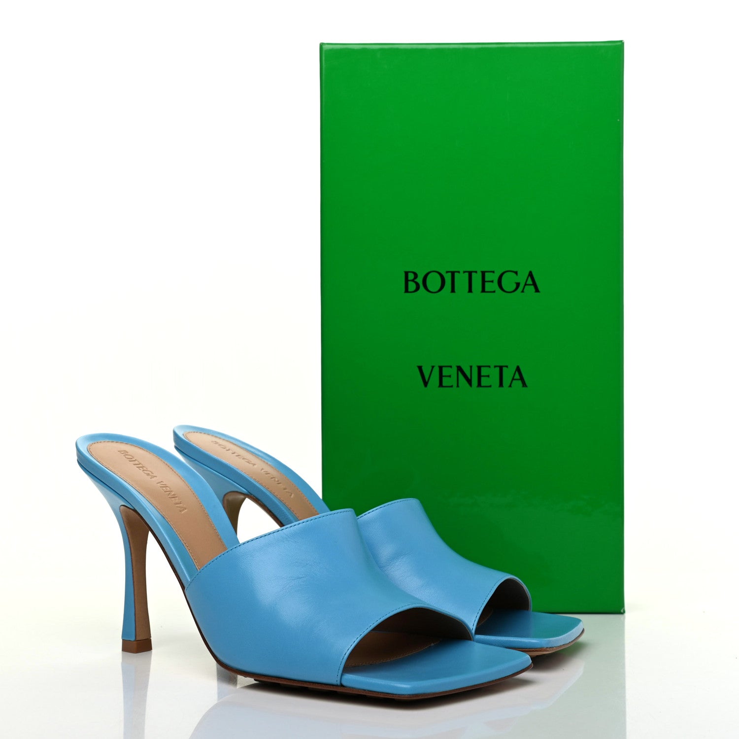 Bottega Veneta Lambskin Stretch Mule Sandals 40 Sky Blue 8 of 8
