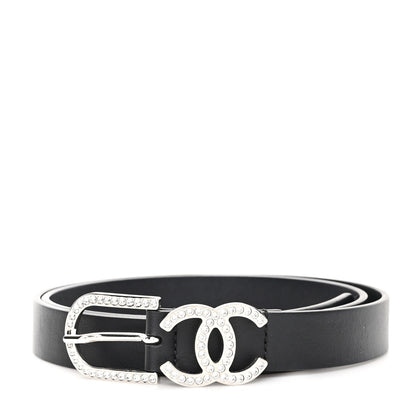 Chanel Calfskin Crystall CC Belt 75 30 Black 1 of 6