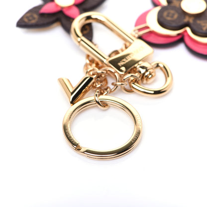 Louis Vuitton Monogram Blooming Flowers Bag Charm Key Holder Brown 3 of 5