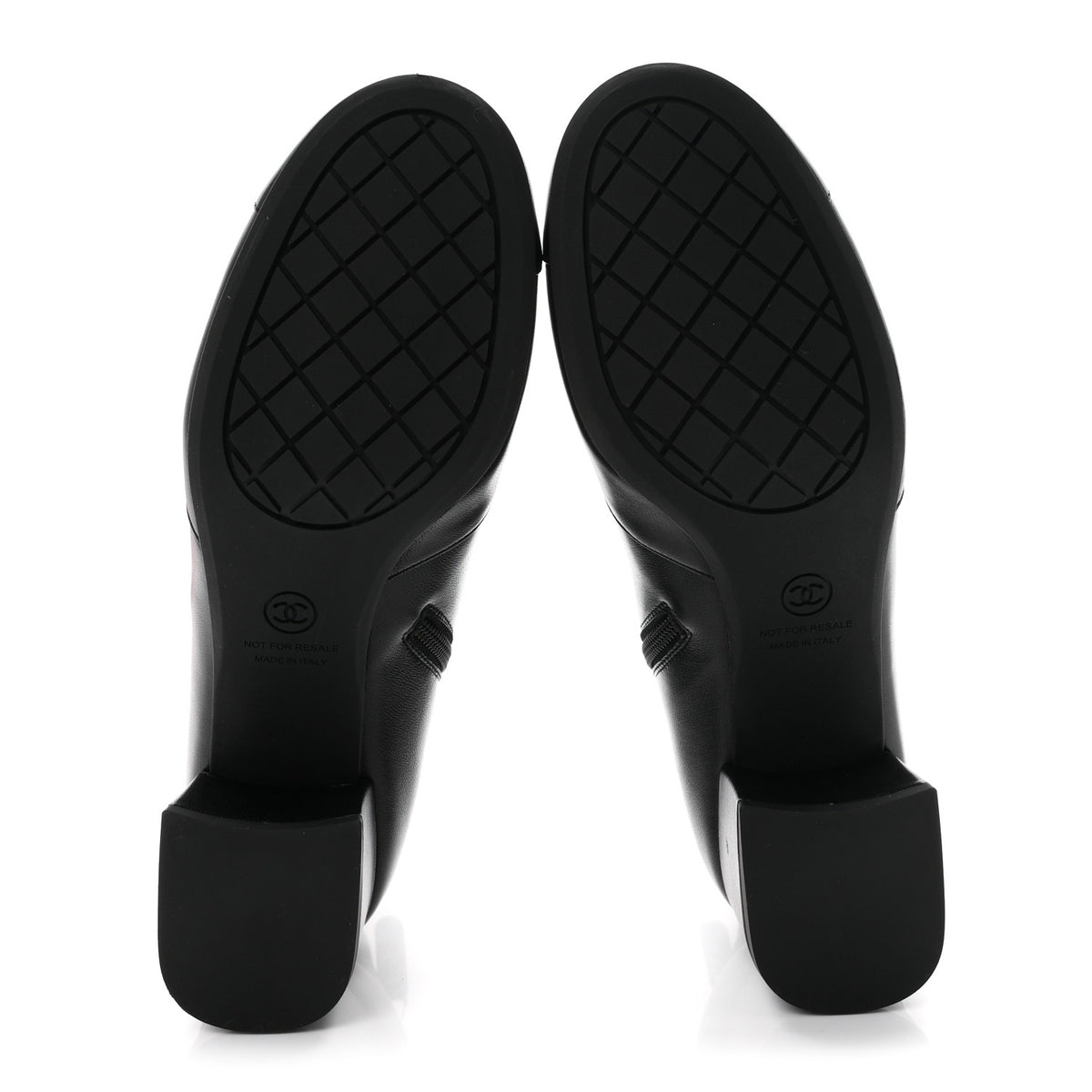 Chanel Stretch Lambskin Cap Toe CC Uniform Short Boots 40.5 Black 6 of 9