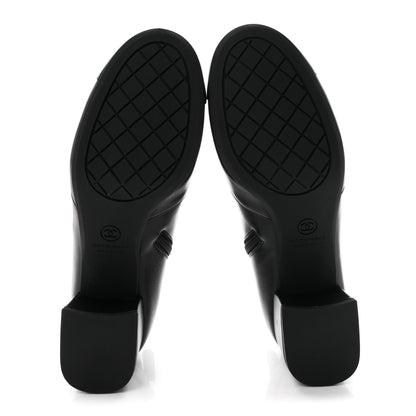 Chanel Stretch Lambskin Cap Toe CC Uniform Short Boots 40.5 Black 6 of 9