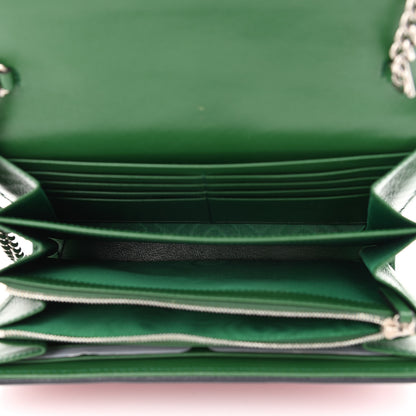 Gucci Monogram Multicolor Matelasse Diagonal GG Marmont Chain Wallet Red Blue Pink Green 5 of 11