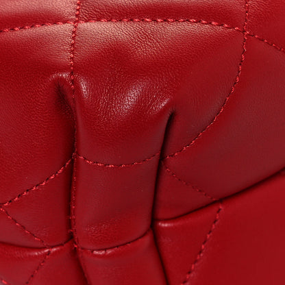 Chanel Lambskin Quilted CC Dweller Drawstring Bucket Bag Red 11 of 13