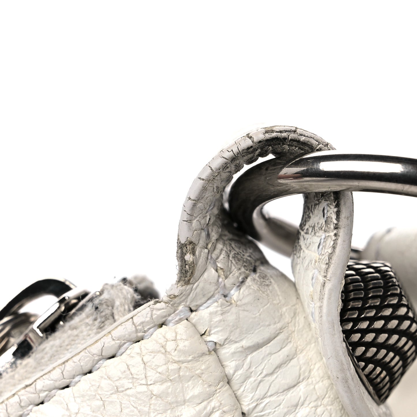 Agneau Arena Le Cagole Shoulder Bag XS Optic White