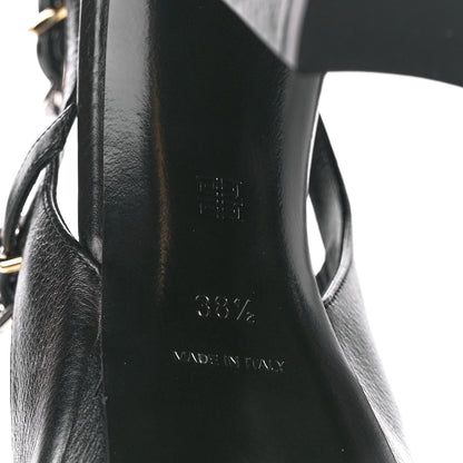 Givenchy Calfskin Voyou Sandals 38.5 Black 6 of 8