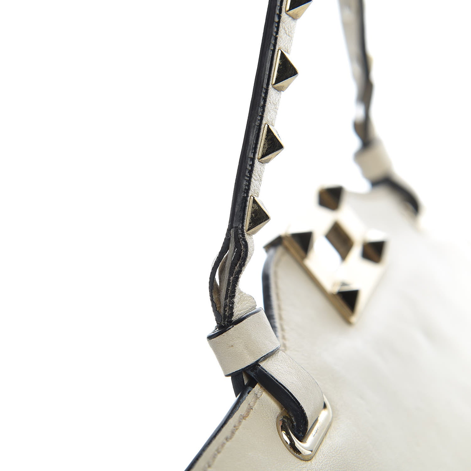 Valentino Garavani Vitello Small Rockstud Tote Ivory 24 of 35