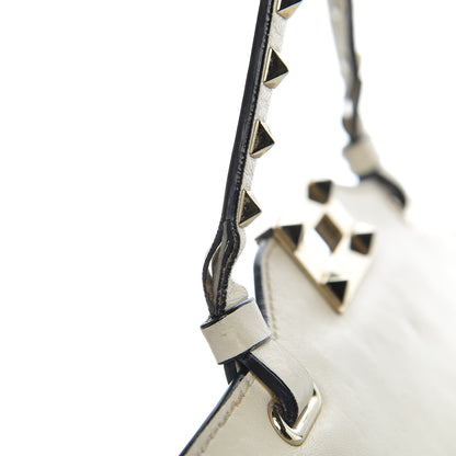 Valentino Garavani Vitello Small Rockstud Tote Ivory 24 of 35