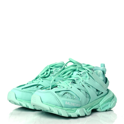 Balenciaga Rubber Mesh Fabric Monocolor Recycled Sole Womens Track Sneakers 35 Mint 3 of 10