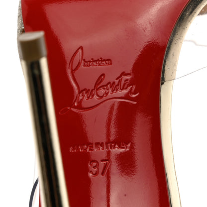Christian Louboutin Mini Glitter PVC Specchio Optisexy 100 Pumps 37 Ivory Light Gold 7 of 9