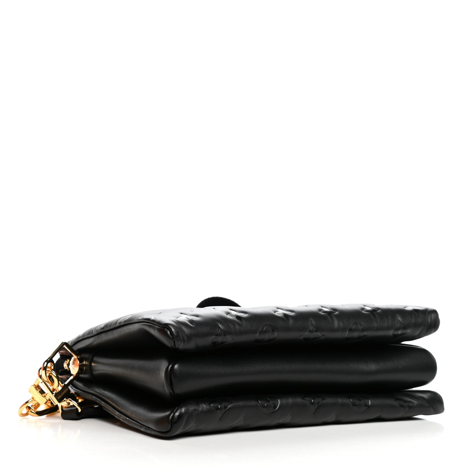 Louis Vuitton Lambskin Embossed Monogram Coussin PM Black 4 of 11