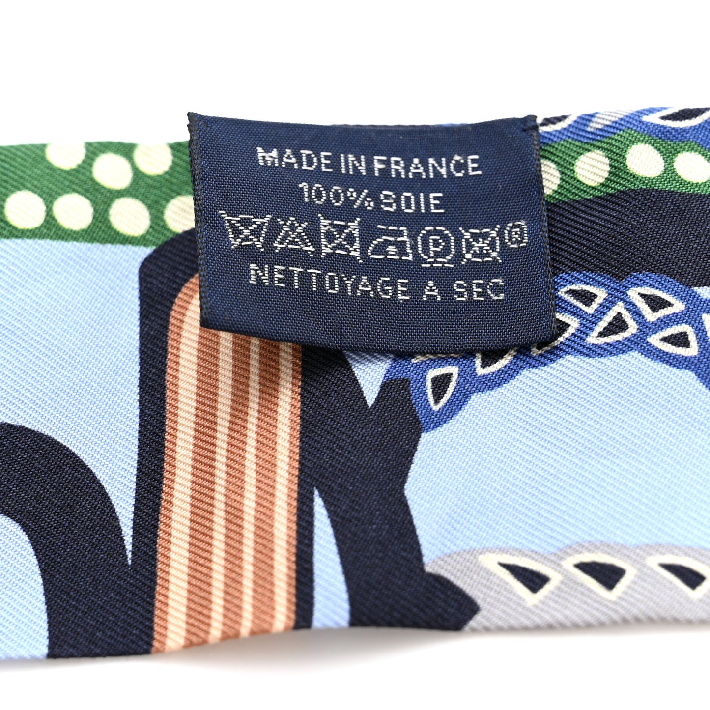 Silk Fantaisie D'Etriers Twilly Bleu Ciel Vert Marine