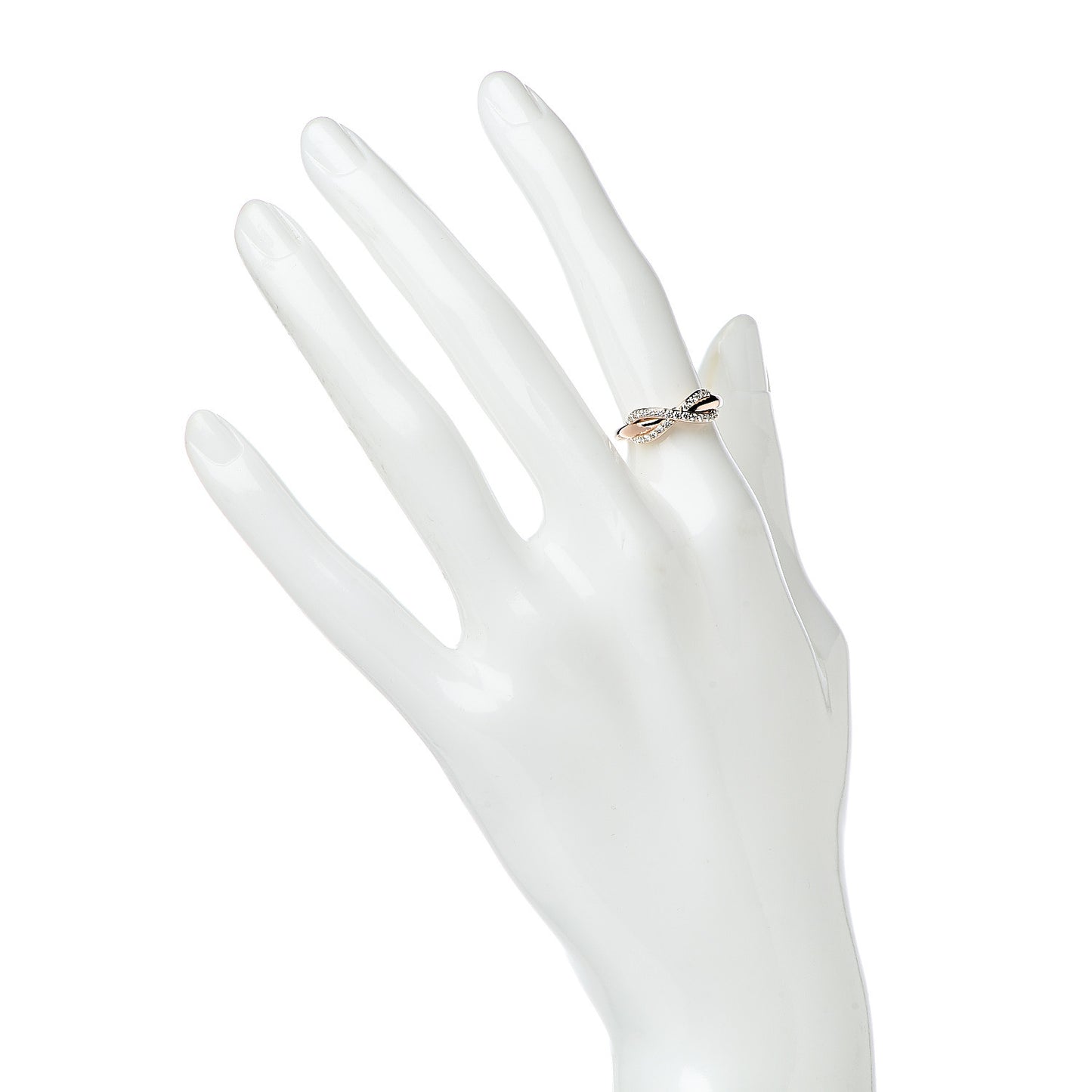 18K Rose Gold Diamond Infinity Ring 47 4.25