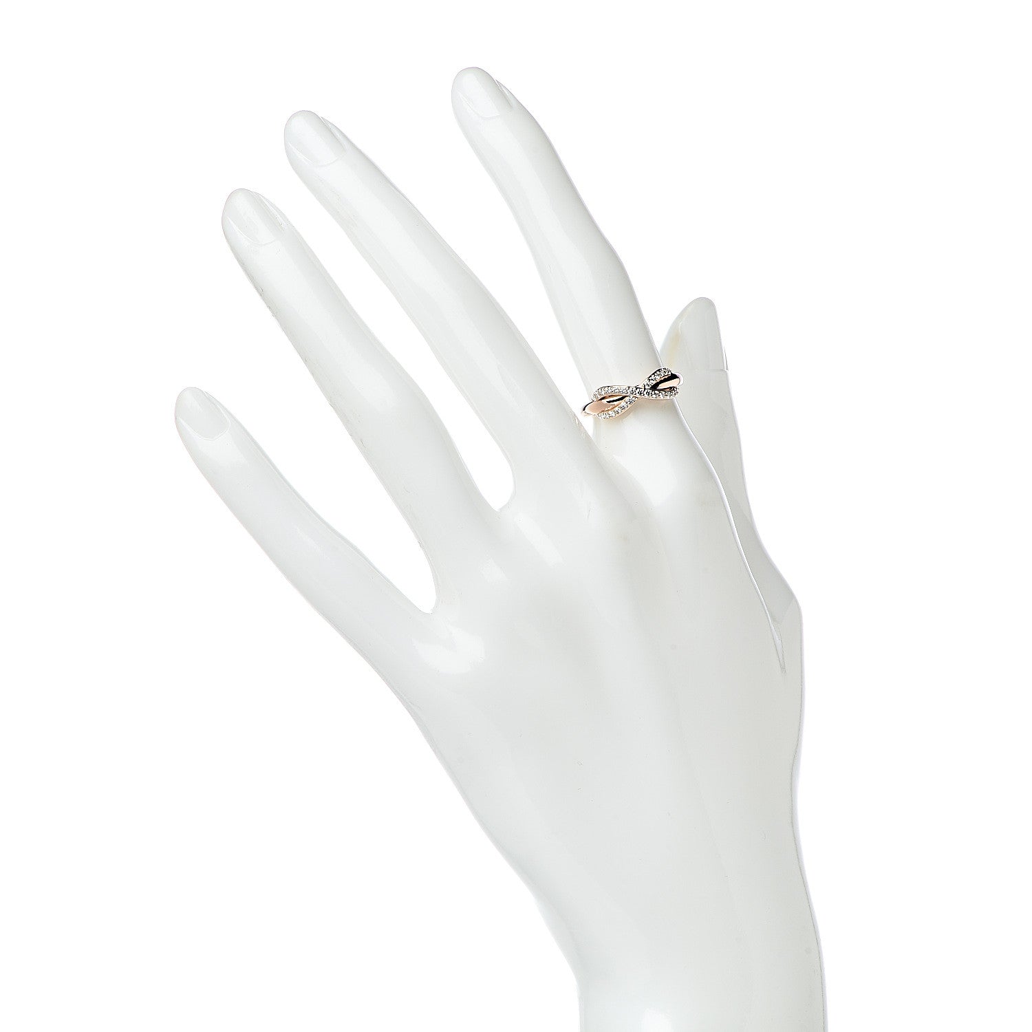 Tiffany 18K Rose Gold Diamond Infinity Ring 47 4.25 2 of 6