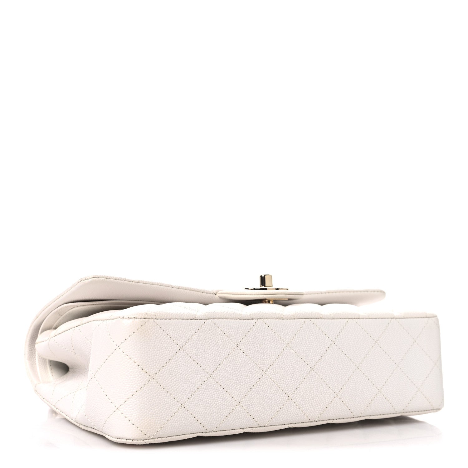 Chanel Caviar Quilted Medium Double Flap White 4 of 11