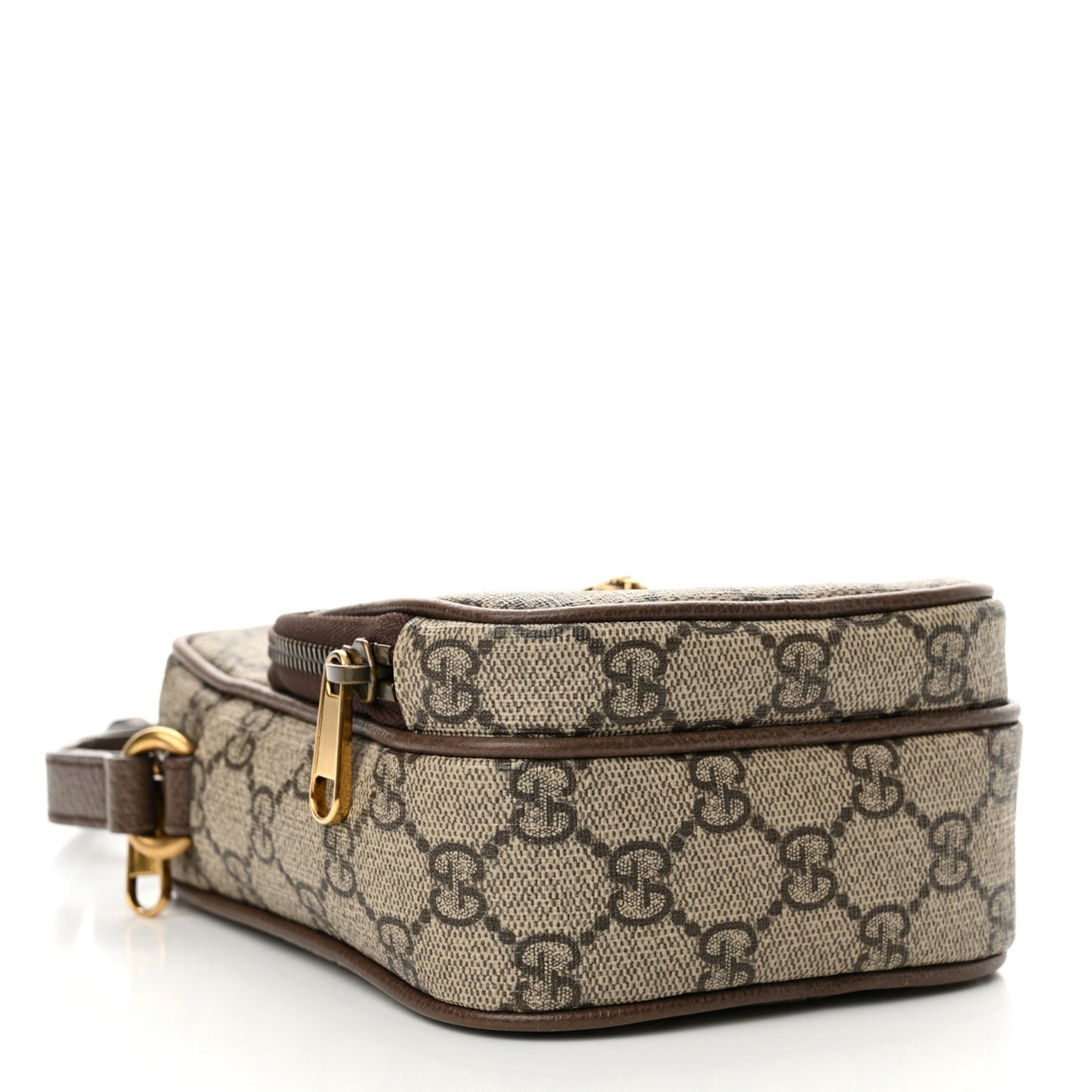 GG Supreme Monogram Mini Neo Vintage Double Zip Messenger Bag Beige New Acero Crop