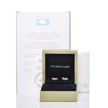 Van Cleef & Arpels 18K Yellow Gold Mother of Pearl Sweet Alhambra Butterfly Earrings 7 of 7