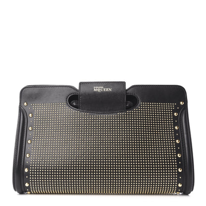 Alexander McQueen Calfskin Heroine Studded Clutch Black 1 of 8