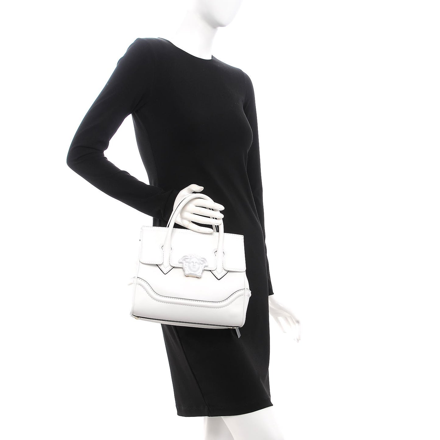 Calfskin Medium Palazzo Empire Bag White