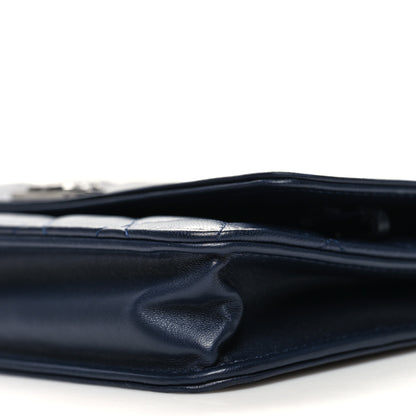 Chanel Lambskin Quilted Boy Wallet On Chain WOC Navy Blue 11 of 11